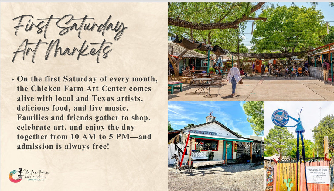 Preparing for First Saturday at the Chicken Farm Art Center